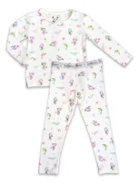 Bellabu Bear Kids' Mermaid Fitted Two-piece Pajamas