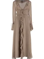 Blumarine Womens Brown Other Materials Dress