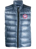 Canada Goose Crofton Logo-patch Padded Gilet In Blue