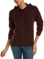 Amicale Cashmere Easy Cashmere Hoodie In Red