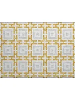 D Style Marlo Mo1 1'8" X 2'6" Area Rug In Gold