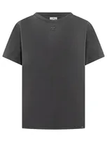 Courrèges Man Black T-shirts In Gray