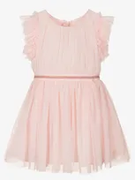 Carrèment Beau Kids' Girls Pink Glittery Tulle Dress