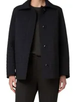 Akris Wheeler Quilted Taffeta Jacket In Black