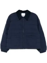 Chocoolate Corduroy-collar Puffer Jacket In Blue