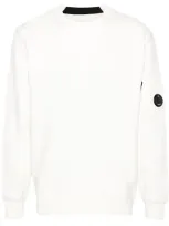 C.p. Company Lens-detail Knit Jumper In White