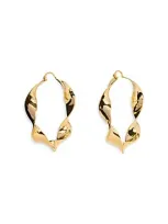 Cult Gaia Yael Twisted Hoop Earrings In Gold