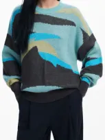 Desigual Thunder Bay Sweater In Green