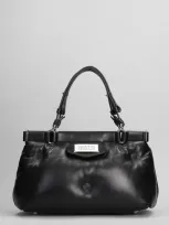 Maison Margiela Glam Slam Hand Bag In Black Leather