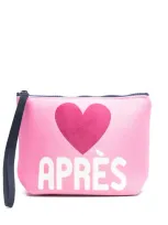 Mc2 Saint Barth Pink Clutch With Heart And Logo