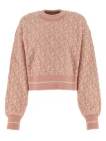 Palm Angels Monogram Jacquard Jumper In Multicolor