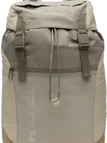 Ps By Paul Smith Beige Paneled Backpack In Neutrals