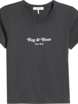 Rag & Bone Mini Script Rb Graphic Baby Tee In Black Multi