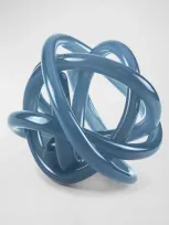 Tizo Handblown Decorative Glass Knot In Blue