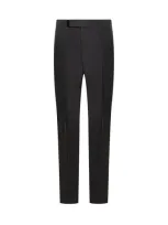 Tom Ford Wool And Silk Pants In Black