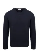 Paolo Pecora Crewneck Knit Jumper In Navy