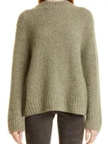 Vince Wool-blend Mockneck Sweater In Green