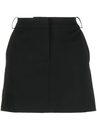 0711 Wool-blend Mini Skirt In Schwarz