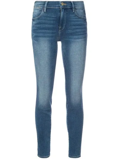 Frame Le High Skinny Crop High-rise Skinny Jeans In Blue