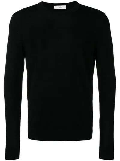 Pringle Of Scotland Round Neck Merino Wool Jumper In Black