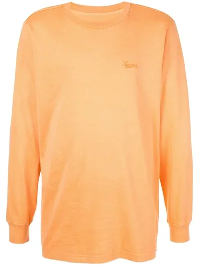 Supreme Overdyed L/s Tee In Orange