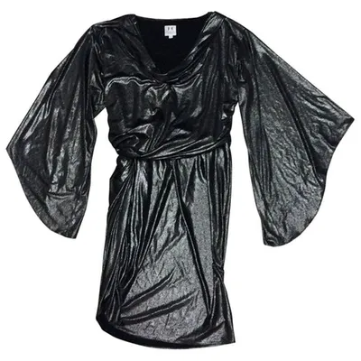 Pre-owned Halston Heritage Metallic Batwing Dress