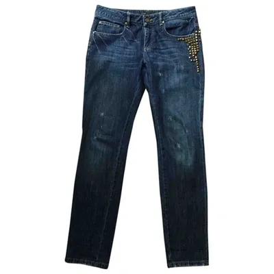 Pre-owned Maje Large Pants In Blue