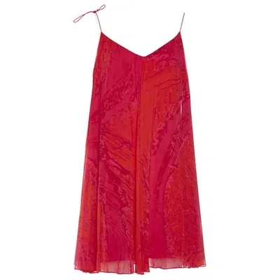 Pre-owned Halston Heritage Mini Dress In Orange