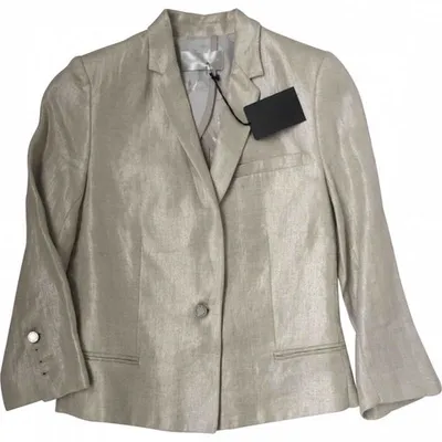 Pre-owned Zadig & Voltaire Linen Blazer In Beige