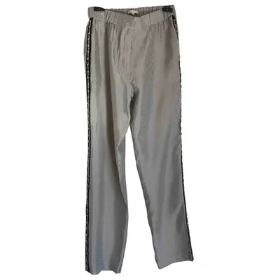 Pre-owned Maje Straight Pants In Grey