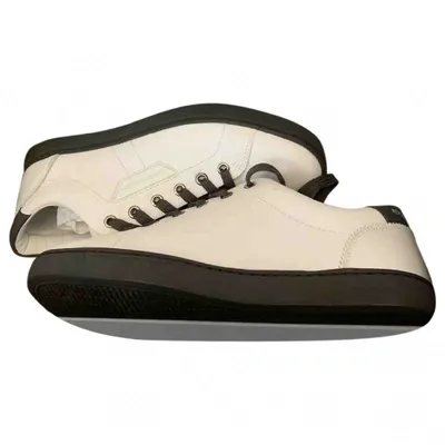 Pre-owned Dolce & Gabbana Leather Trainers In White