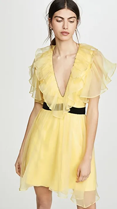 Macgraw Sandpiper Ruffled Dress In Yellow