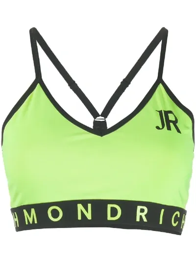 John Richmond Logo Band Sports Bra In Schwarz