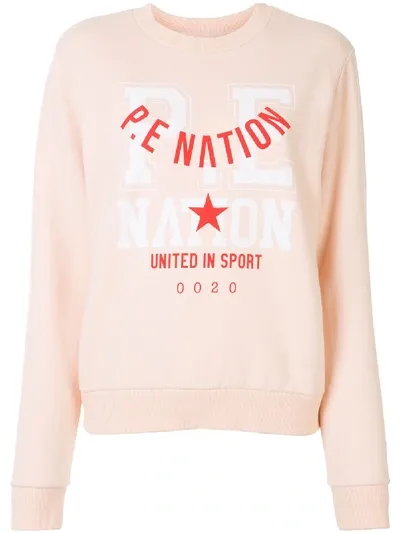 P.e Nation Logo Stamp Sweatshirt In Orange