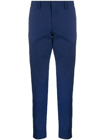 Hugo Boss High-rise Silm-fit Tailored Trousers In Blue