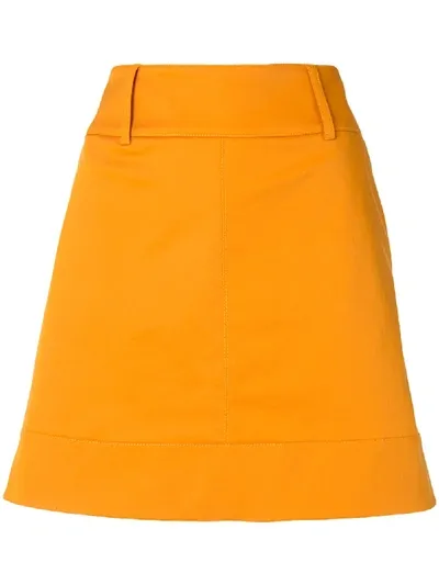 Paule Ka Gabardine Mini Skirt In Yellow