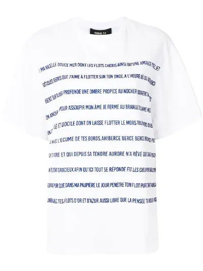 Paule Ka Word Strip T-shirt In White