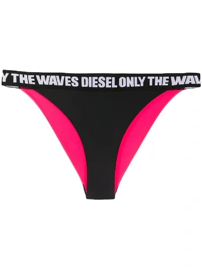 Diesel Logo Banc Bikini Briefs In Black