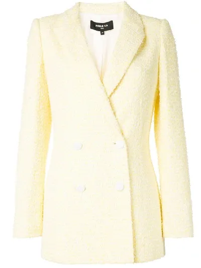 Paule Ka Ruffle Front Blouse In Yellow