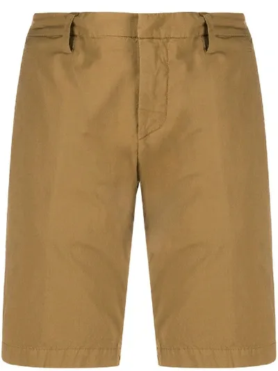 Dondup Knee-length Bermuda Shorts In Brown