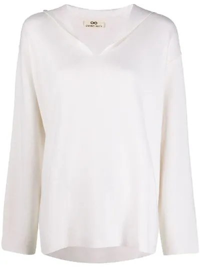 Sminfinity Loose Fit Jumper In White