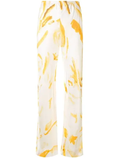 Cult Gaia Stacie Straight Trousers In Yellow