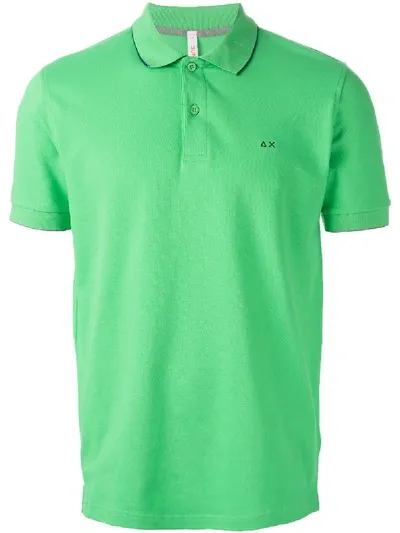 Sun 68 Paspeliertes Poloshirt In Green