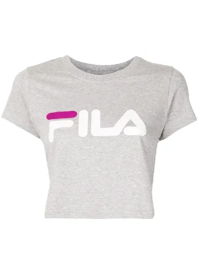 Fila Short Sleeve Logo Print T-shirt In Grey