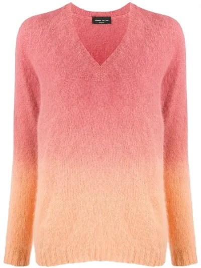 Roberto Collina Long-sleeve Knitted Top In Pink