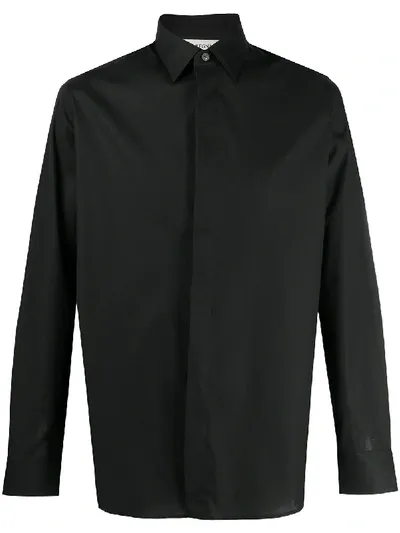 Z Zegna Plain Black Teuxedo Shirt