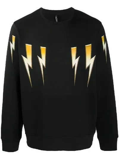 Neil Barrett Halo Bolt Sweatshirt In Black