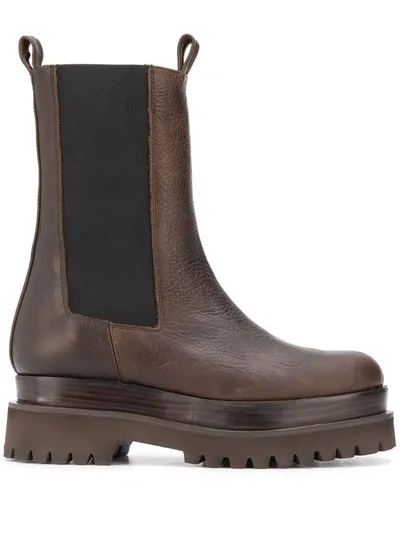 Paloma Barceló Ica Platform Boots In Brown