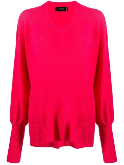 Maison Flaneur Long Sleeve Cashmere Jumper In Pink