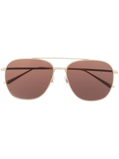 Oliver Peoples Aviator Frame Sunglasses In Gold